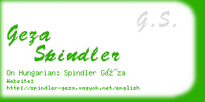 geza spindler business card